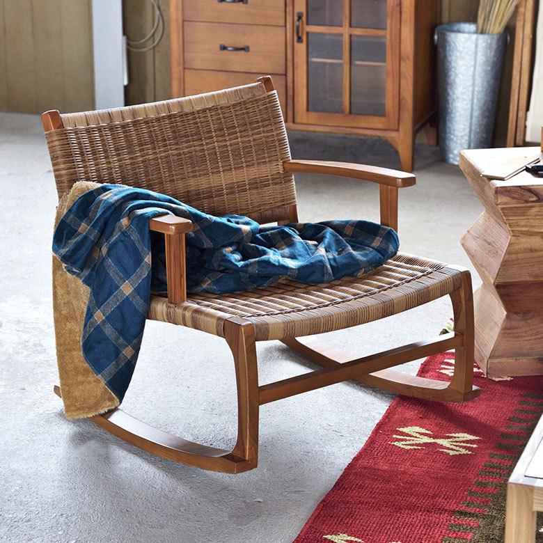 ロッキング チェア 椅子 ラタン調 チーク 材 屋内 室内 イス chair 家具 リビング インテリア 天然木 ロー 北欧 カントリー おしゃれ リラックス アジアン 91552 |  | 19