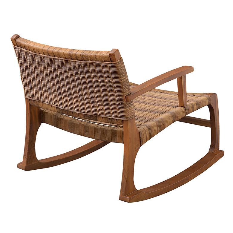 ロッキング チェア 椅子 ラタン調 チーク 材 屋内 室内 イス chair 家具 リビング インテリア 天然木 ロー 北欧 カントリー おしゃれ リラックス アジアン 91552 |  | 09