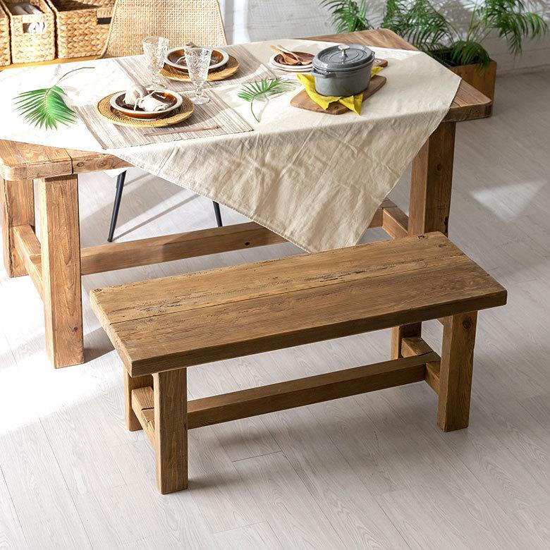 東谷 ダイニング ベンチ ウッド 古材 長 椅子 チェア いす イス 玄関