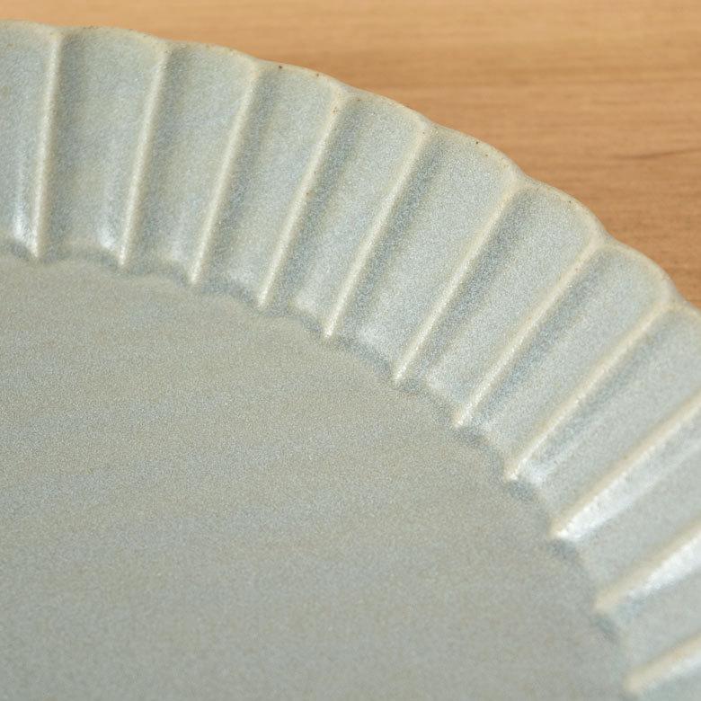 菊皿 24.5cm 大皿 陶器製 プレート皿 お皿 [92080-gy 92080-nv 92080-iv]【 食器 丸皿 大皿 中皿 輪花皿 リンカ 花びら 花型プレート おしゃれ 】 |  | 14