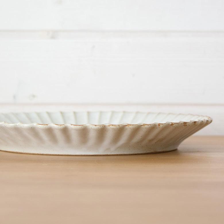 菊皿 24.5cm 大皿 陶器製 プレート皿 お皿 [92080-gy 92080-nv 92080-iv]【 食器 丸皿 大皿 中皿 輪花皿 リンカ 花びら 花型プレート おしゃれ 】 |  | 12