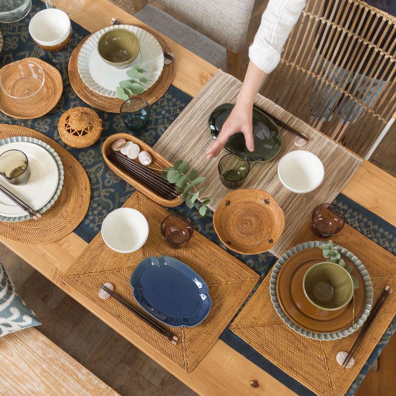 楕円皿 21.3cm 陶器製 木瓜皿 中皿 取り皿 92084 : アジア工房 - 通販