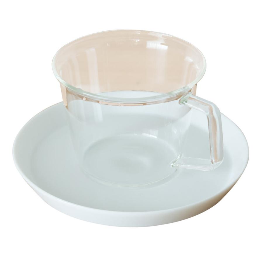 コーヒーカップ＆ソーサー 耐熱ガラス 磁器製受け皿 220ml 電子レンジOK ガラス み 92095 |  | 09