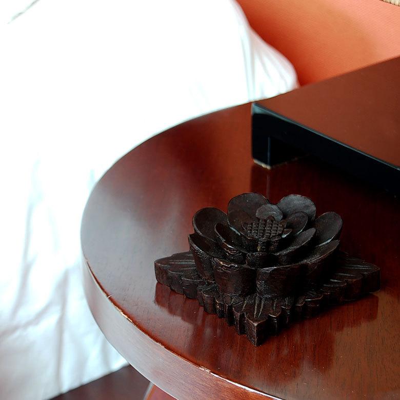木彫りの可愛い アジアン レリーフ 彫刻 オブジェ 置物 9×9cm 9281｜asia-kobo｜08