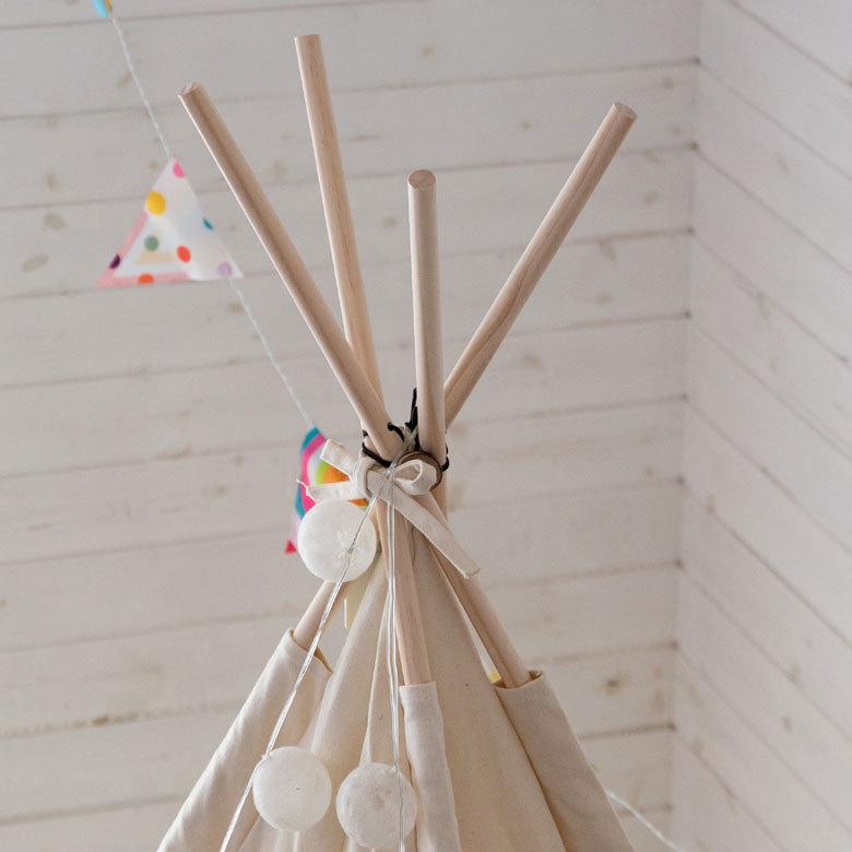 ティピー テント 布 木 子供用 幅120cm 高さ180cm 室内用 93014 |  | 15