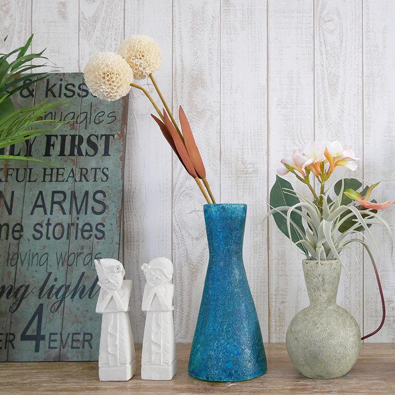 ヤシの葉 アジアン ボールフラワーオブジェ アイボリー色 9327 |  | 13