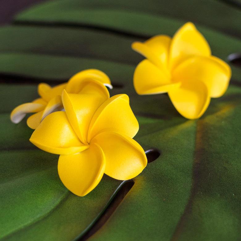 メール便対応 プルメリア アジアン 造花 スタンダードタイプ Mサイズ