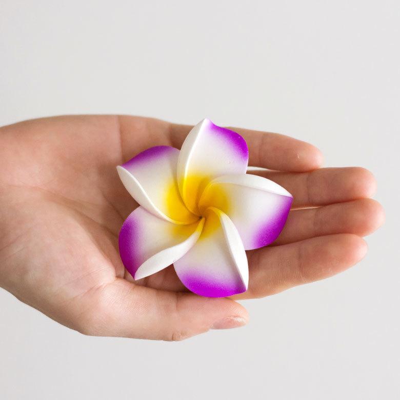 プルメリア アジアン 造花 ／1個55円 メール便対応 プルメリア アジアン 造花 スタンダードタイプ Mサイズ