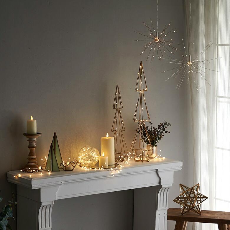 クリスマスガーランド　50㎝ LED ライト クリスマス 電飾 ガーランド 50cm イルミネーション 電池式
