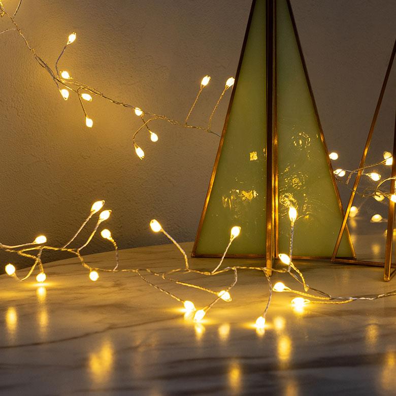 LED ライト クリスマス 電飾 ワイヤー 250cm 2.5m タイマー リモコン