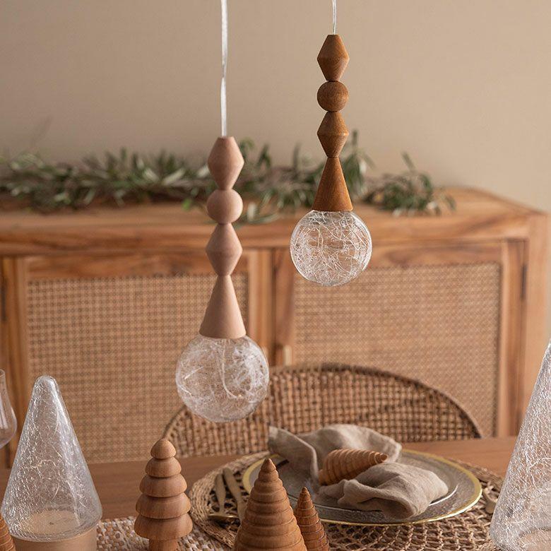 ペンダントライト LED 北欧 吊下げ照明 照明器具 1灯 ガラス ウッド