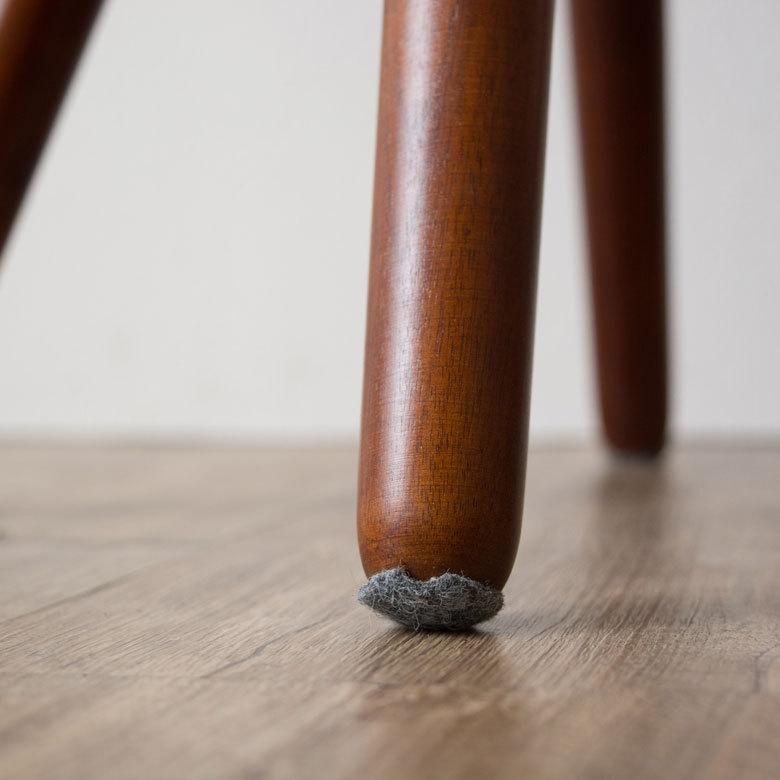 サイドテーブル アバカ素材 強化ガラス天板 丸型 径45cm 脚付き 96014