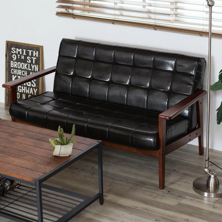 【送料無料】ソファ 2人掛け 合皮レザー 肘掛け 幅135cm 楽天市場】ソファ 2人掛け 合皮レザー 肘掛け 幅135cm ミッド