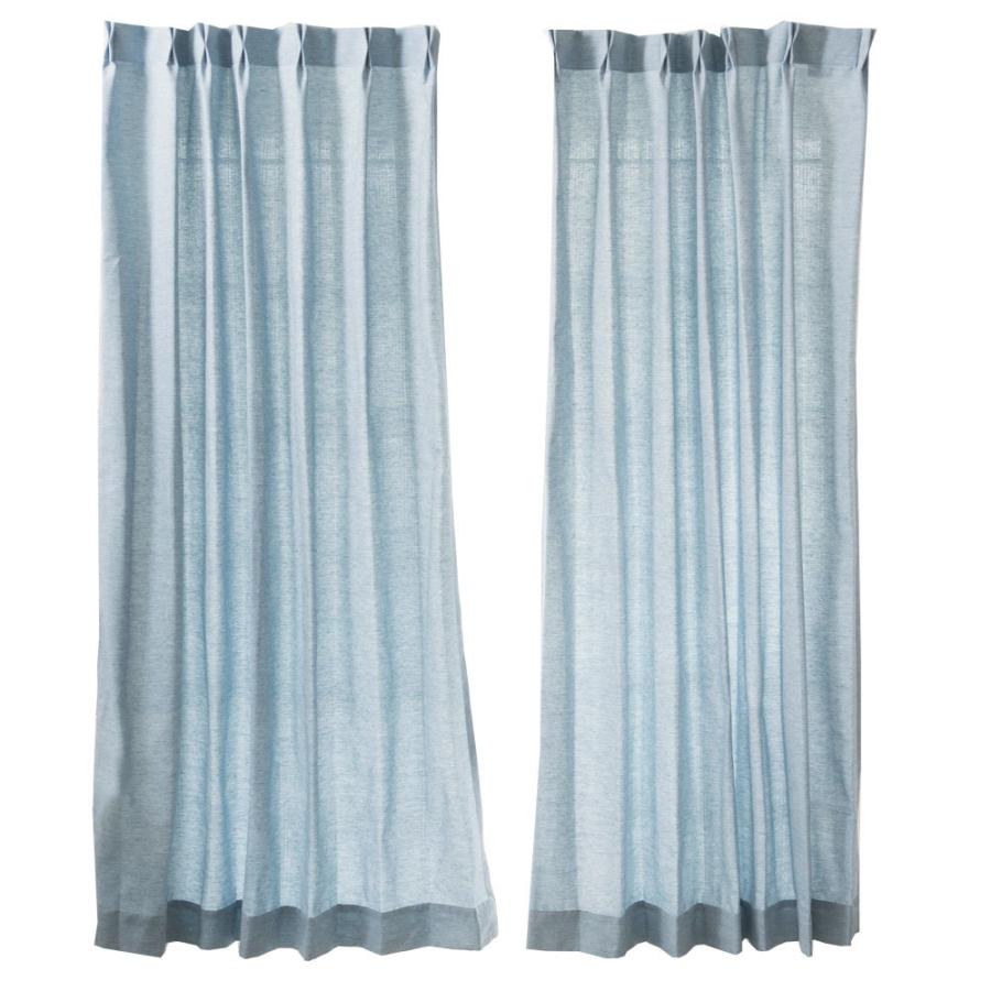 カーテン ウォッシャブル 無地 2枚セット 幅100×丈200cm 日本製 98204