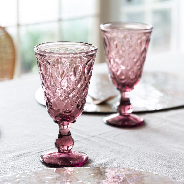 カラフルモザイクガラスワイングラス