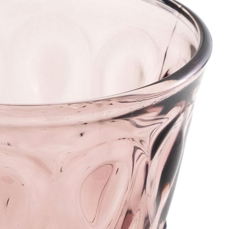 グラス 脚付き ダイヤモンドカット ガラス 230ml ワイン ピンク 98303 |  | 12