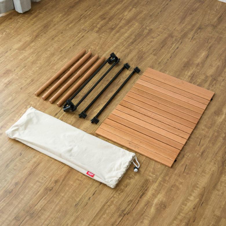 折りたたみ テーブル 木製 アウトドア 軽量 幅60cm 高さ40cm 98601