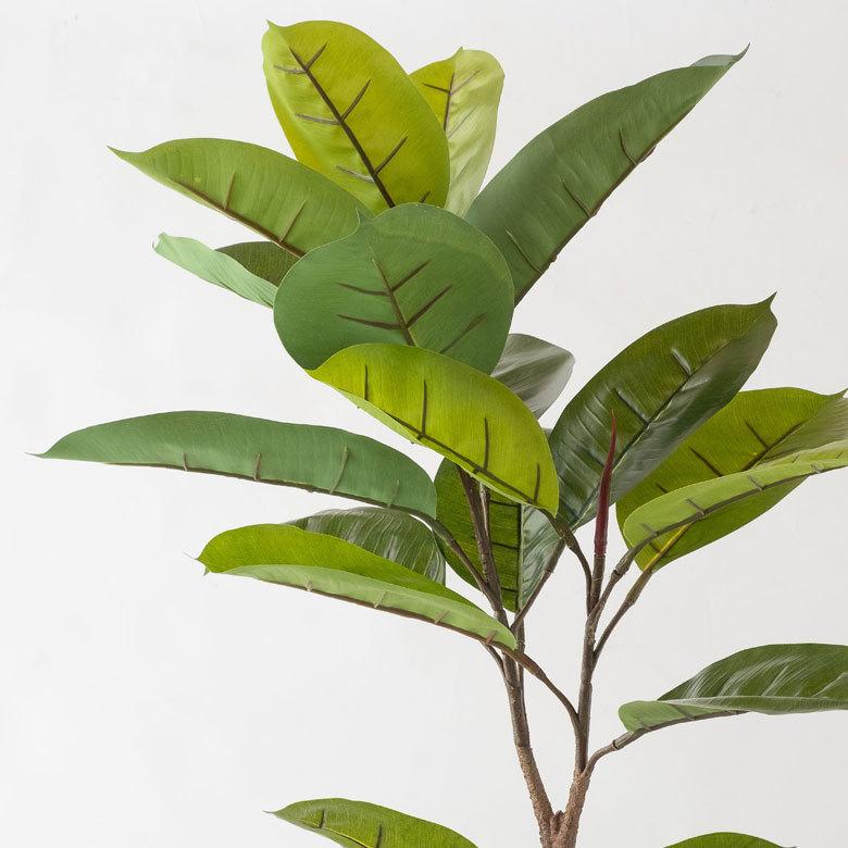 フェイクグリーン ゴムの木 高さ 95cm 鉢付き 観葉植物 グリーン 99089