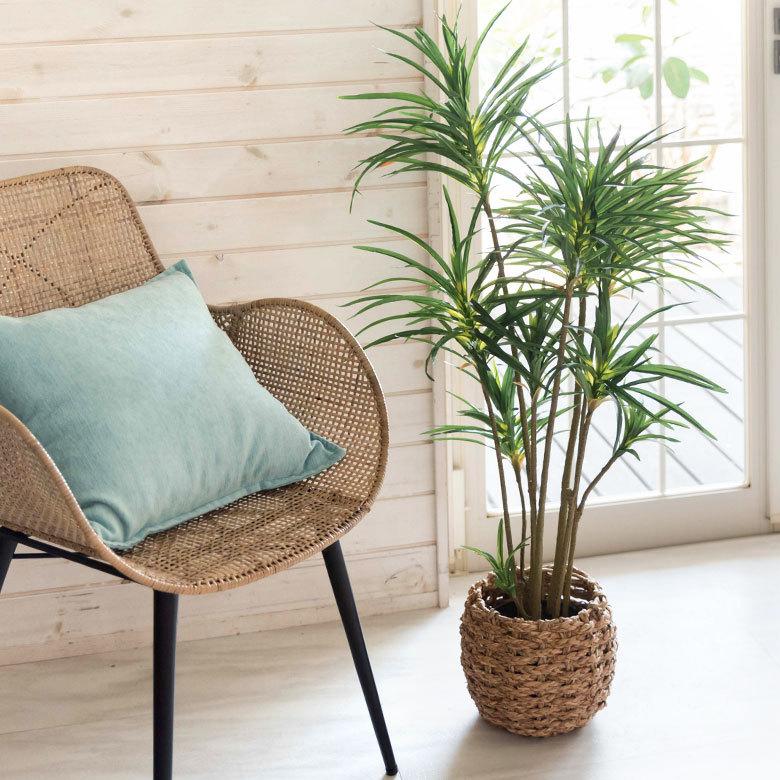 フェイクグリーン ユッカ 高さ 90cm 鉢付き 観葉植物 グリーン 99091