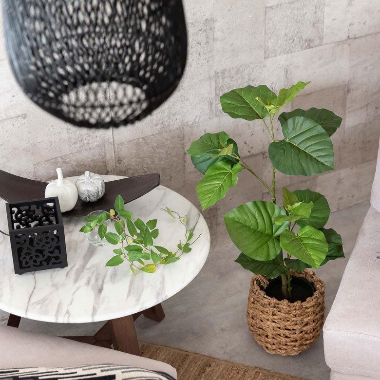 フェイクグリーン フィカス ウンベラータ 高さ 70cm 鉢付き 観葉植物 グリーン 99092_3