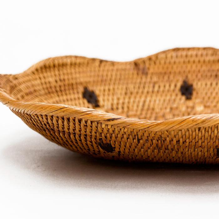 アタ 編まれた 楕円形 フルーツバスケット Mサイズ 2711 : アジア工房