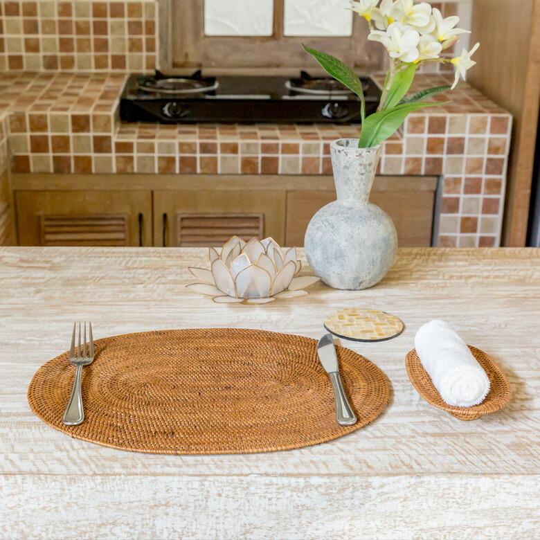 アタ製ランチョンマット バリ島産 40×30cm 2605 : アジア工房 アタ製ランチョンマット バリ島産 40×30cm 2605 : アジア工房