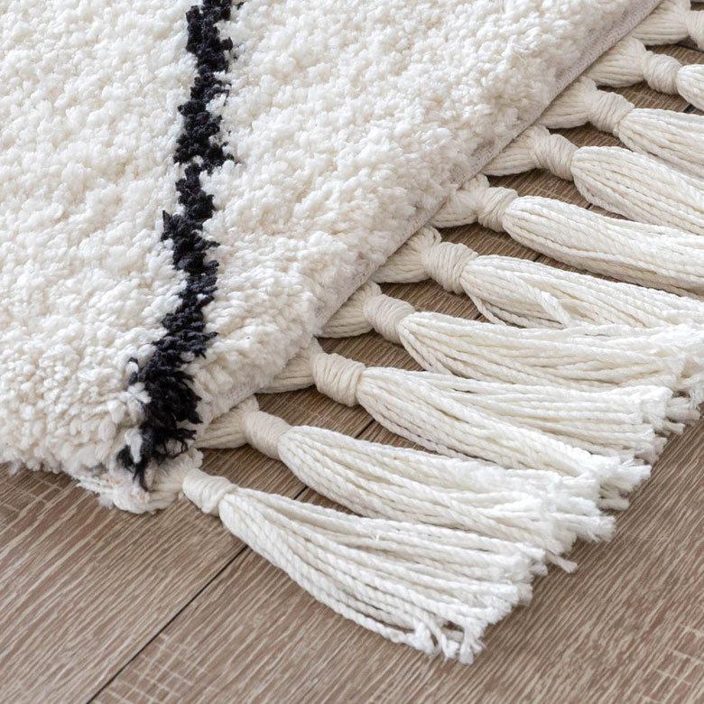 ラグ ラグマット 約 200×250cm ベニオワレン風 メッシュ 長方形 室内 アイボリー ブラック グレー b1f-83 |  | 16