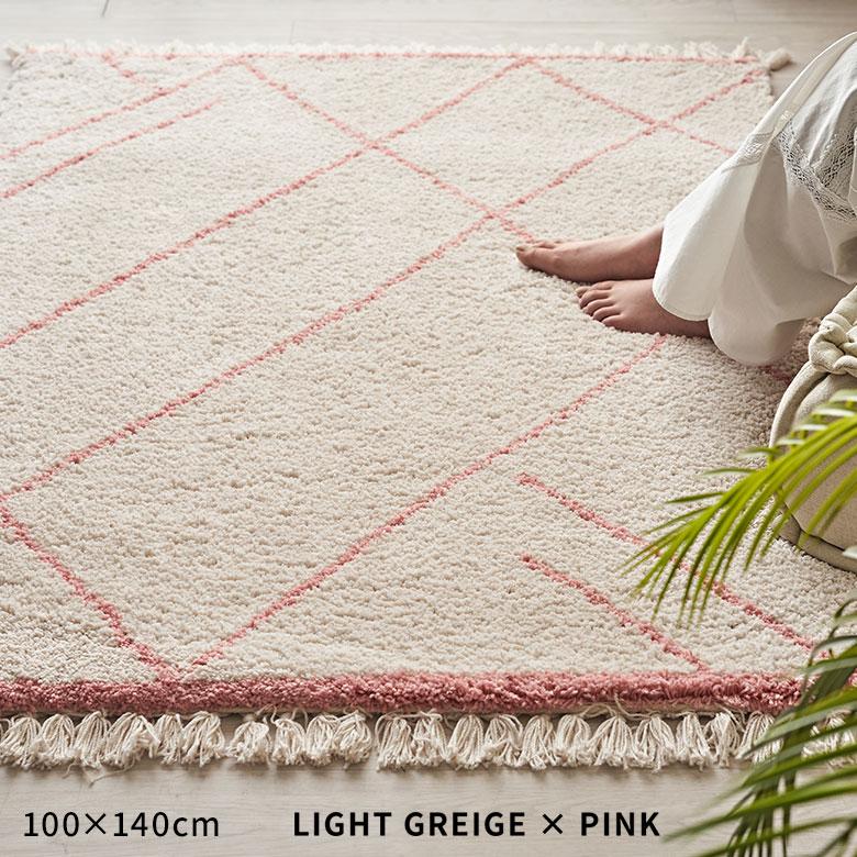 ラグ マット 約 100×140cm ベニオワレン 風 滑り止め 付 ホット