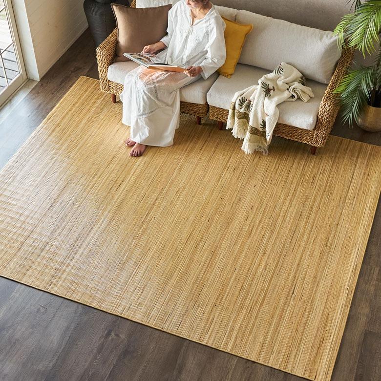 ラタンカーペット 籐むしろ ラタン 籐 カーペット ラグ 夏 夏用