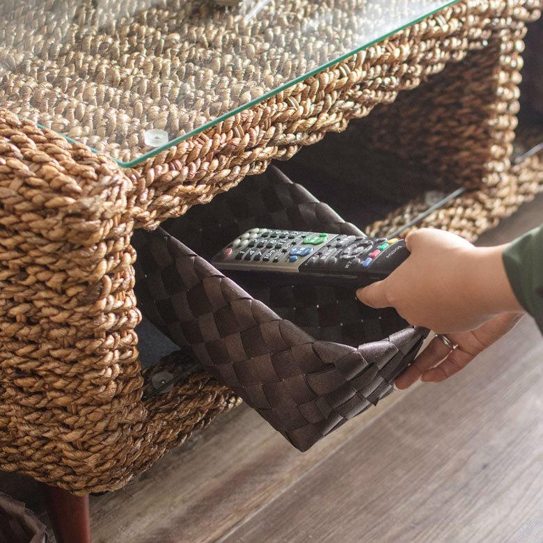 かご バスケット 白樺風 28×15cm 浅型 ポリエチレン製 e-66 : アジア