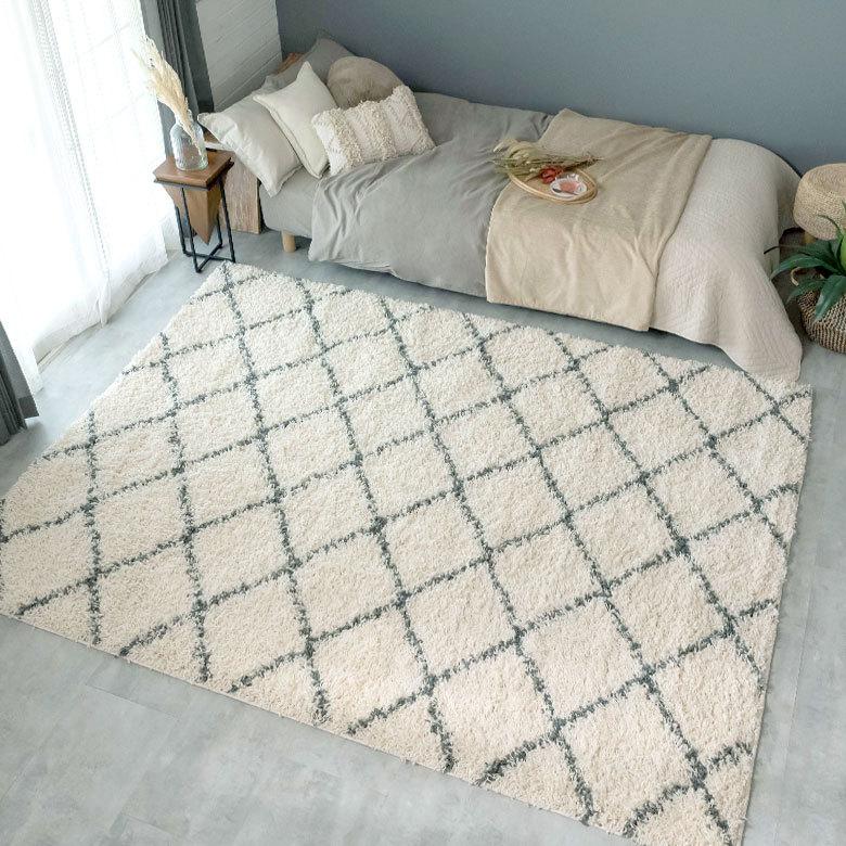 ラグ マット 約 200×250cm ベニオワレン 風 エジプト製 アイボリー カーペット 長方形 おしゃれ 絨毯 じゅうたん オールシーズン リゾート エスニック eg8404 |  | 04