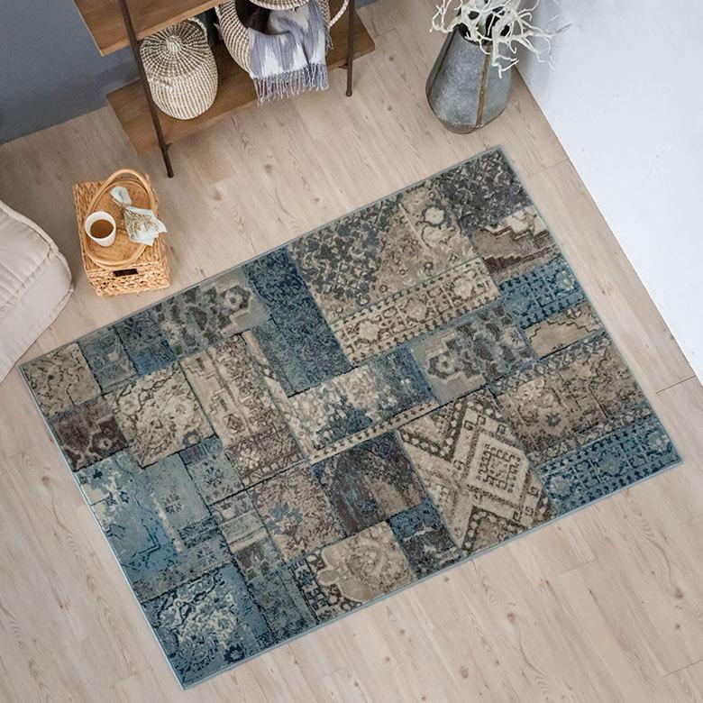 ヴィンテージ　絨毯　ラグ　レトロ ラグ ラグマット 約 133×190cm ヴィンテージ 風 ビンテージ