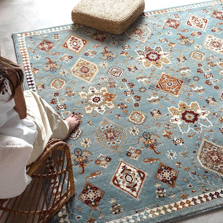 ペルシャのバルーチ ヴィンテージ古いエジプト デザイン ラグ 196x113cm エキゾチック クラシックデザイン ペルシャ絨毯風 185x185cm