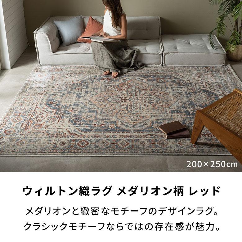 ラグ 約133×190cm ラグマット メダリオン柄 床暖房対応 ホット