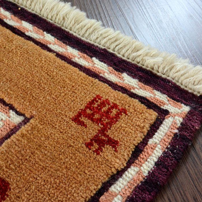 手織り高級ラグ ソマック B 82cm×127 ウールキリム 絨毯 カーペット KS