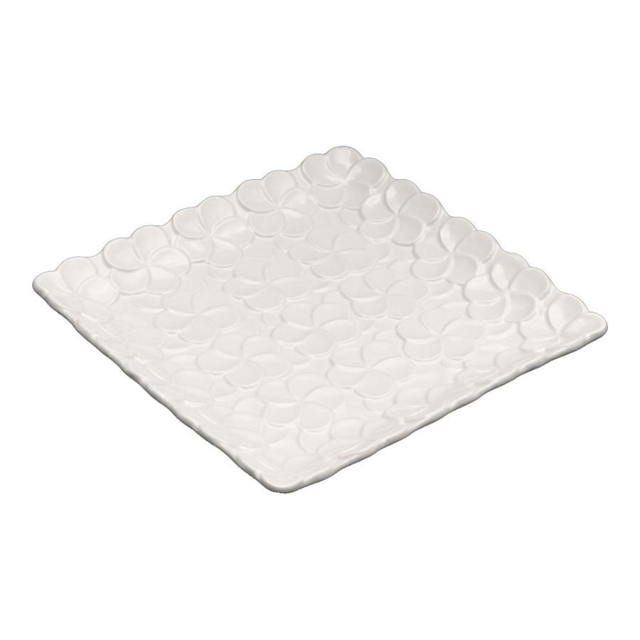 スクエアプレート プルメリアモチーフ Mサイズ 17.8cm角 ホワイト 陶器製 pl10-668 |  | 19