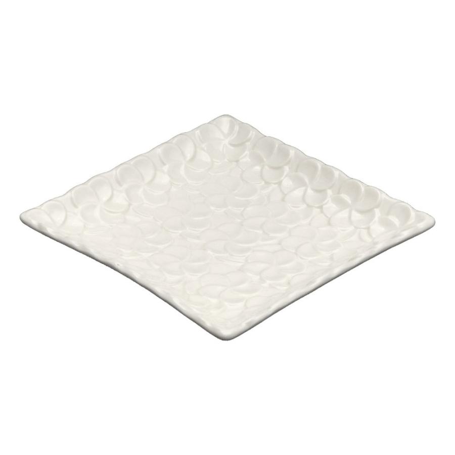 スクエアプレート プルメリアモチーフ Sサイズ 12.3cm角 ホワイト 陶器製 pl11-668 |  | 19