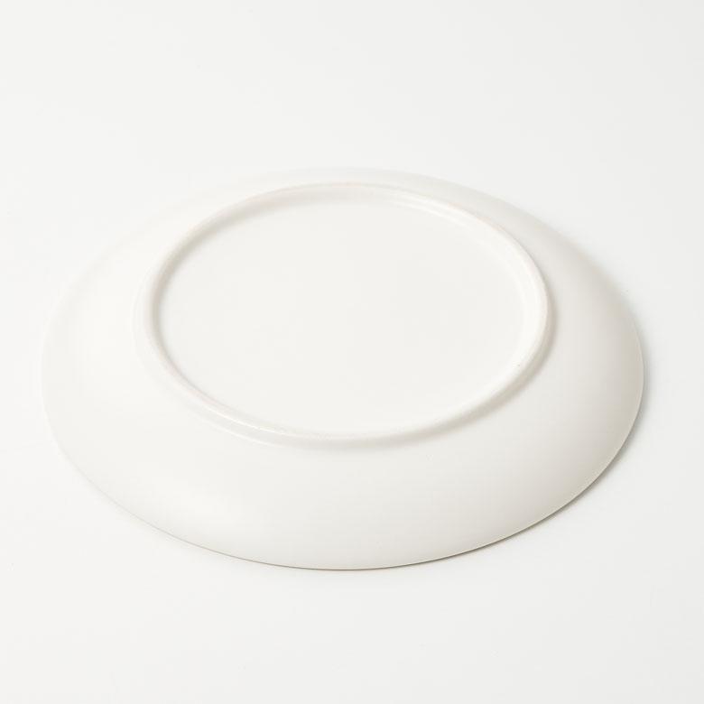 プレート プルメリア 丸皿 径 15cm ホワイト 陶器 食器 お皿 平皿 中皿