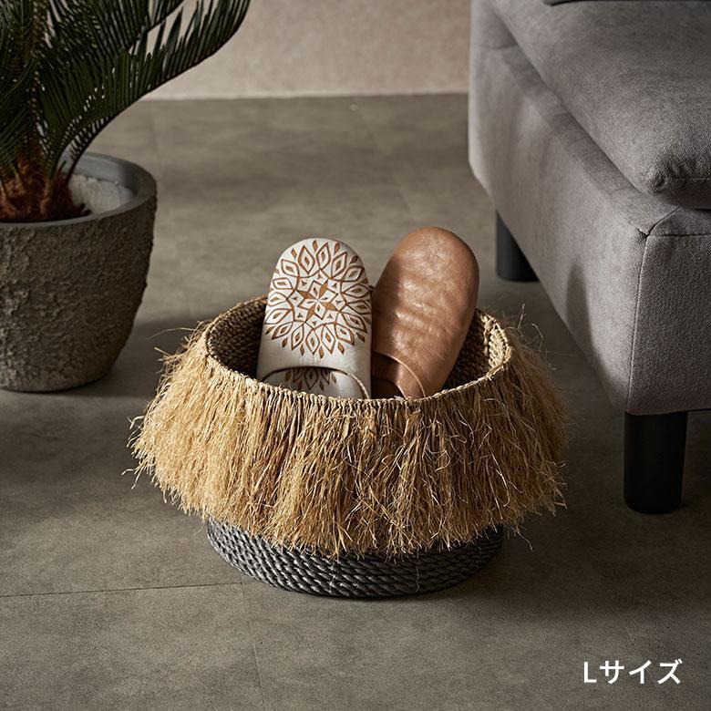バスケット ランドリー 3点セット ラフィア ナチュラル かご 収納 洗濯