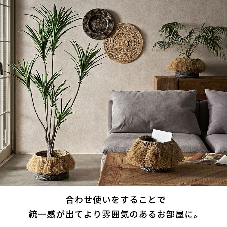 ラフィア　カゴ　3点　セット バスケット ランドリー 3点セット ラフィア ナチュラル かご 収納 洗濯
