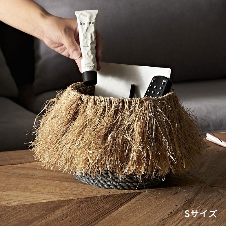バスケット ランドリー 3点セット ラフィア ナチュラル かご 収納 洗濯