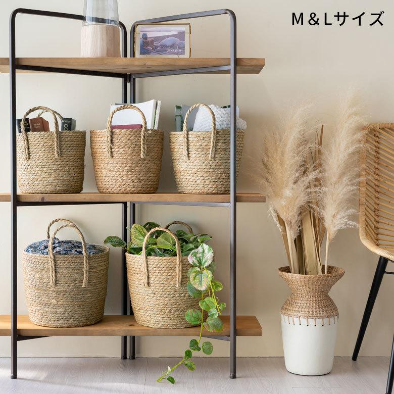 3個セット バスケット かご ハンドル付 収納 い草 S M L [set 3個セット バスケット かご ハンドル付 収納 い草 S M L [set