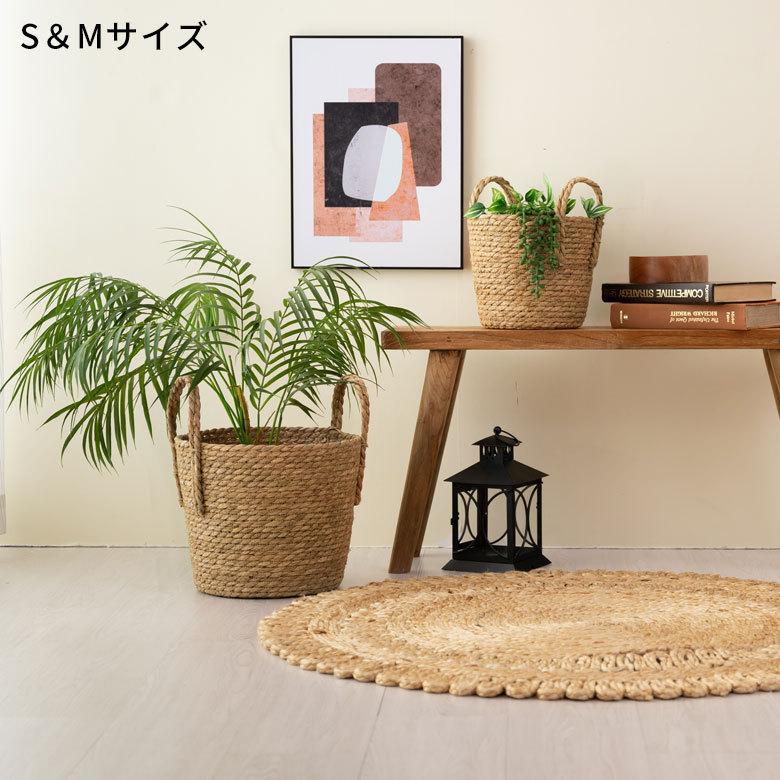 3個セット バスケット かご ハンドル付 収納 い草 S M L [set 3個セット バスケット かご ハンドル付 収納 い草 S M L [set