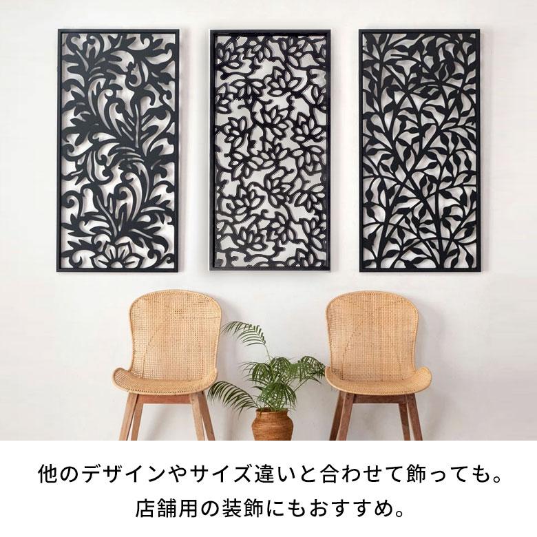 アート パネル レリーフ 彫刻 フレーム 蓮の花 バリ 絵 壁画 掛絵