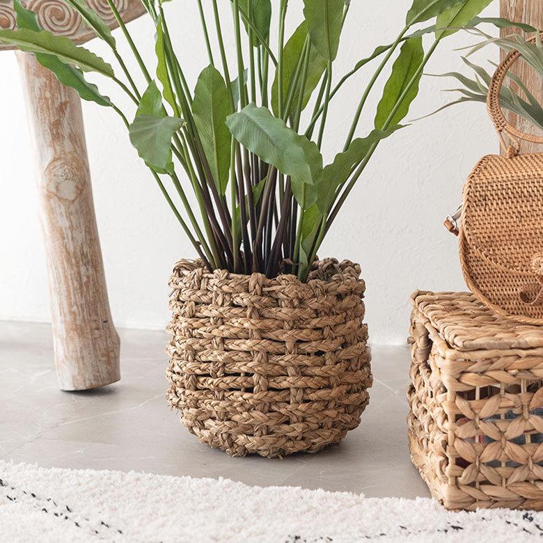 シーグラス 編まれた プランターカバー Sサイズ vn51000 |  | 05