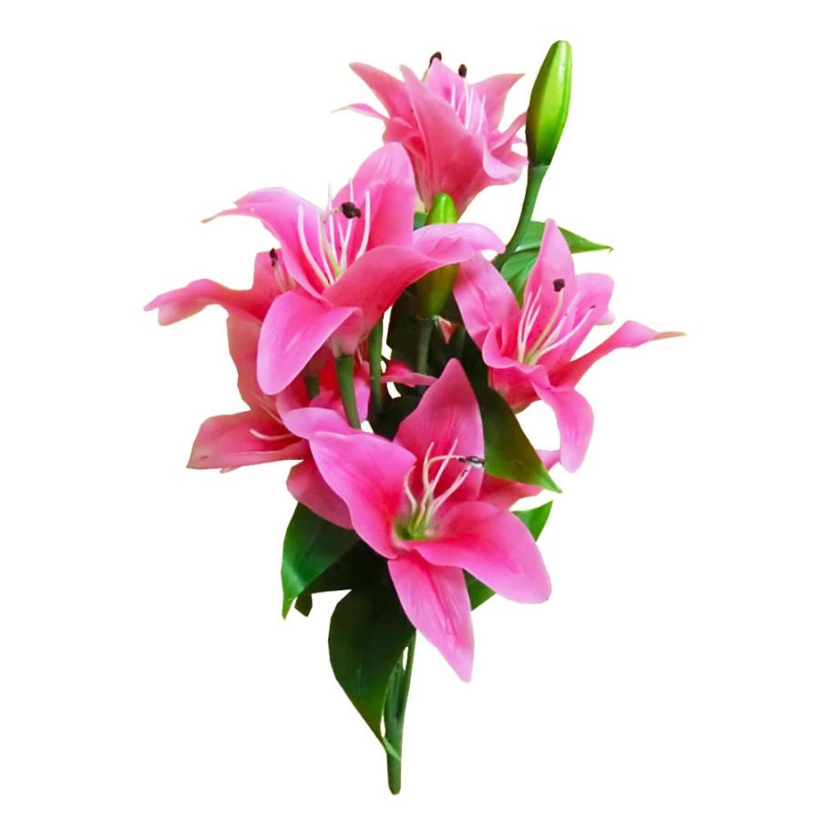 ゆり ユリ 百合 造花 1株 8 9輪 ピンク 002 031 1輪の花の大きさ 直径11cm 花束全体の大きさ約x25x50cm 002 031 ディスプレイ アートジャパン 通販 Yahoo ショッピング
