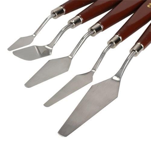 パレットナイフ ヘラ 美術用品 画材 ペインティングナイフ 5点セット