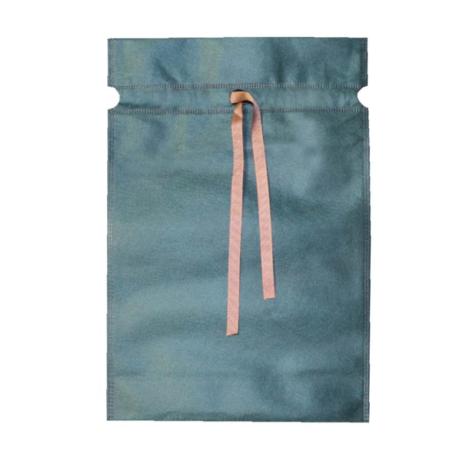 ギフトバッグ　リボン付き　巾着袋　小物入れ　10枚入り　ラッピング　不織布　カラー：グリーン　製品寸法（絞っていないとき）：22ｘ32cm |  | 01