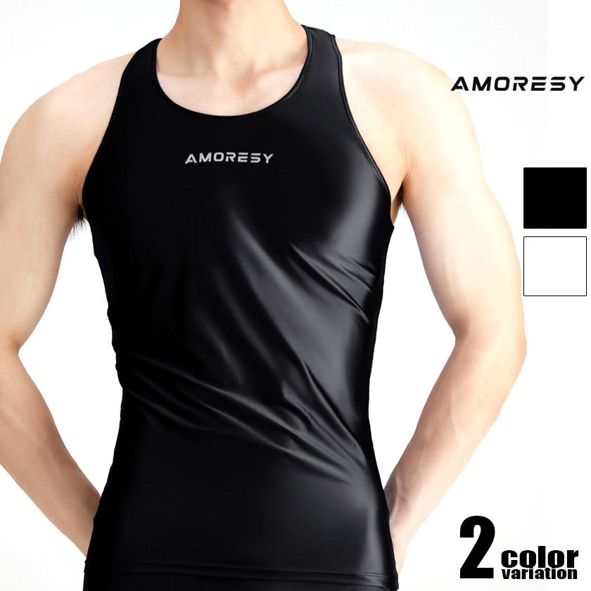 AMORESY（アモレシー） トップス 光沢タンクトップ ピッチリ トップス