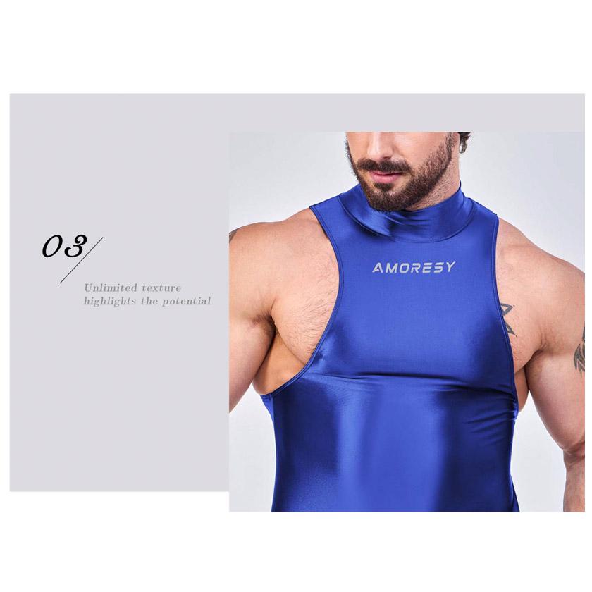 タンクトップ メンズトップス 光沢タンクトップ ピッチリ ツヤツヤ スベスベ AMORESY（アモレシー） タンクトップ メンズトップス 光沢タンクトップ